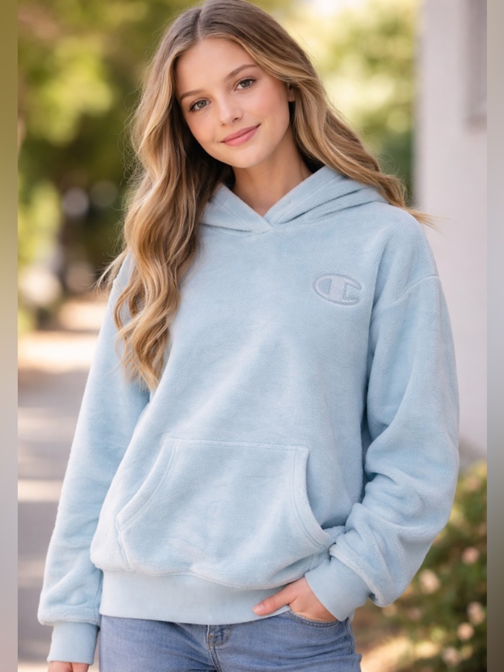 Champion Canal Blue Fleece Hoodie